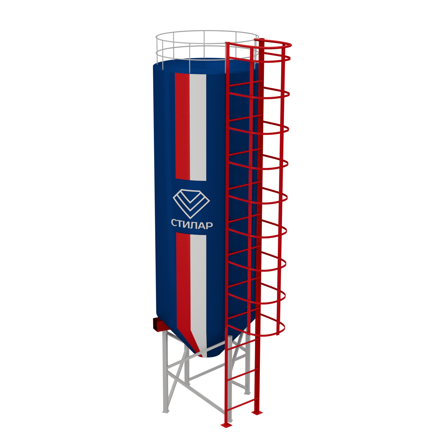 Цельносварный силос для комбикорма 150 м³ от производителя